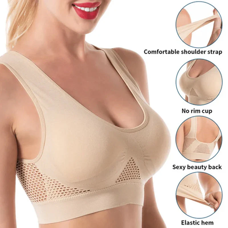 Mesh Breathable Sports Bra - Image 2