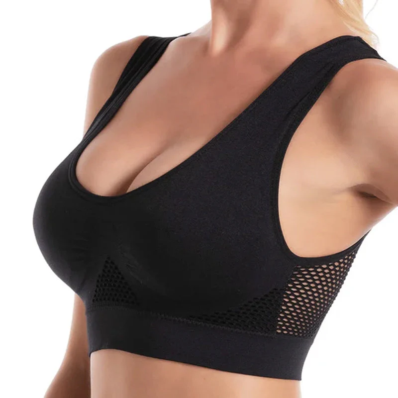 Mesh Breathable Sports Bra - Image 9