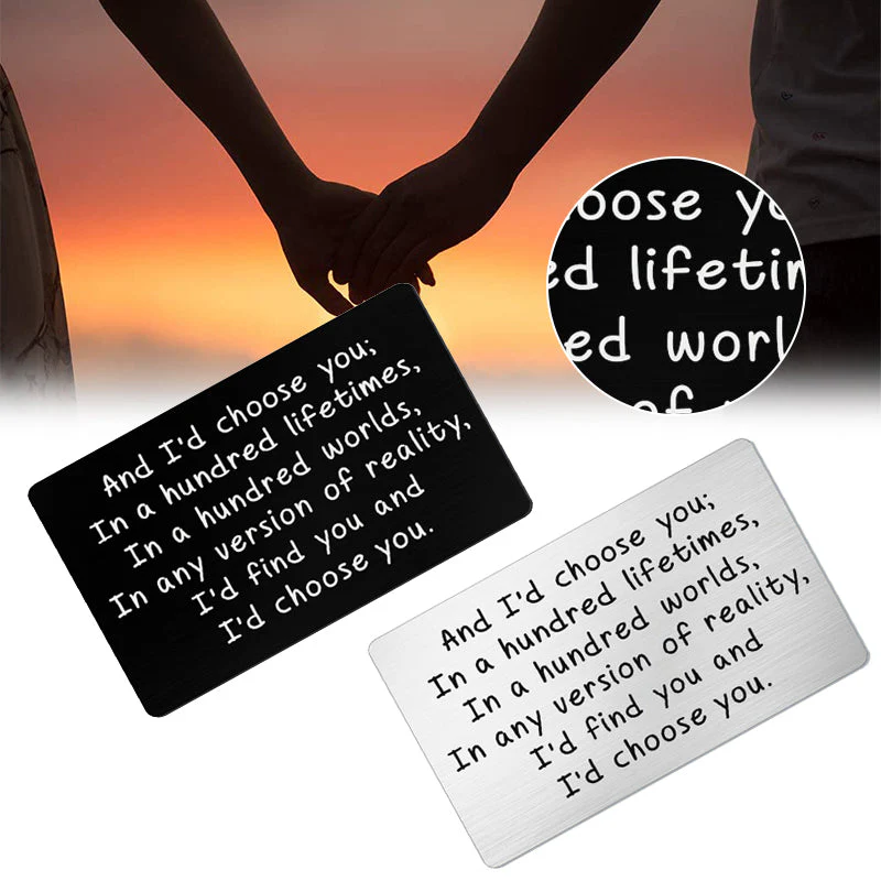 Metal Engraved Card - Message of Love - Image 10
