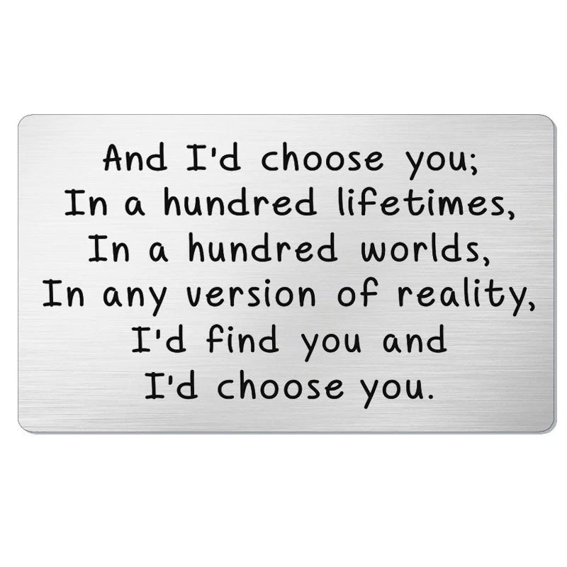 Metal Engraved Card - Message of Love - Image 11