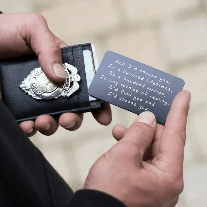 Metal Engraved Card - Message of Love - Image 2