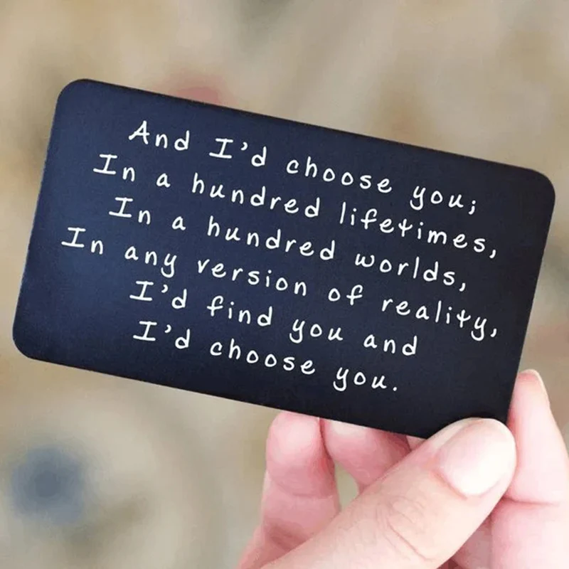 Metal Engraved Card - Message of Love - Image 4