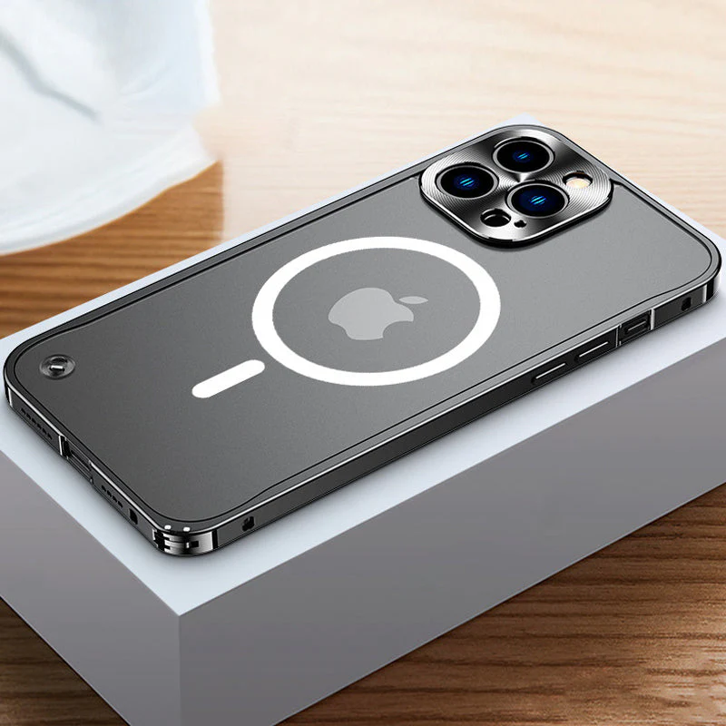 Metal Frame Magnetic Charging Case For iPhone - Image 10