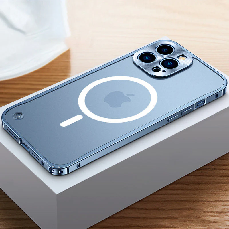 Metal Frame Magnetic Charging Case For iPhone - Image 11