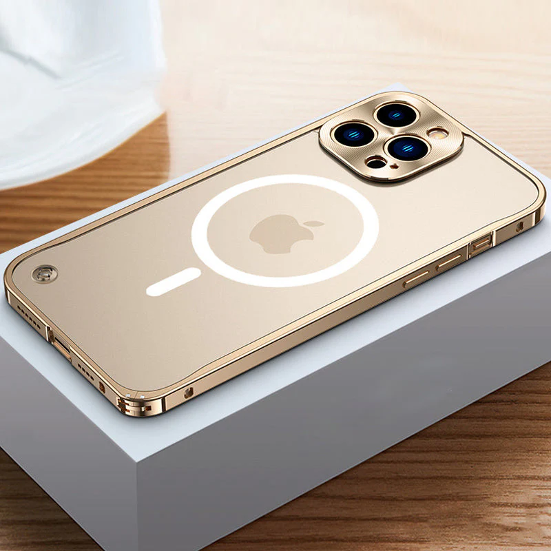 Metal Frame Magnetic Charging Case For iPhone - Image 12