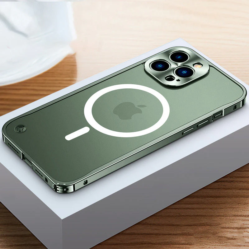 Metal Frame Magnetic Charging Case For iPhone - Image 13