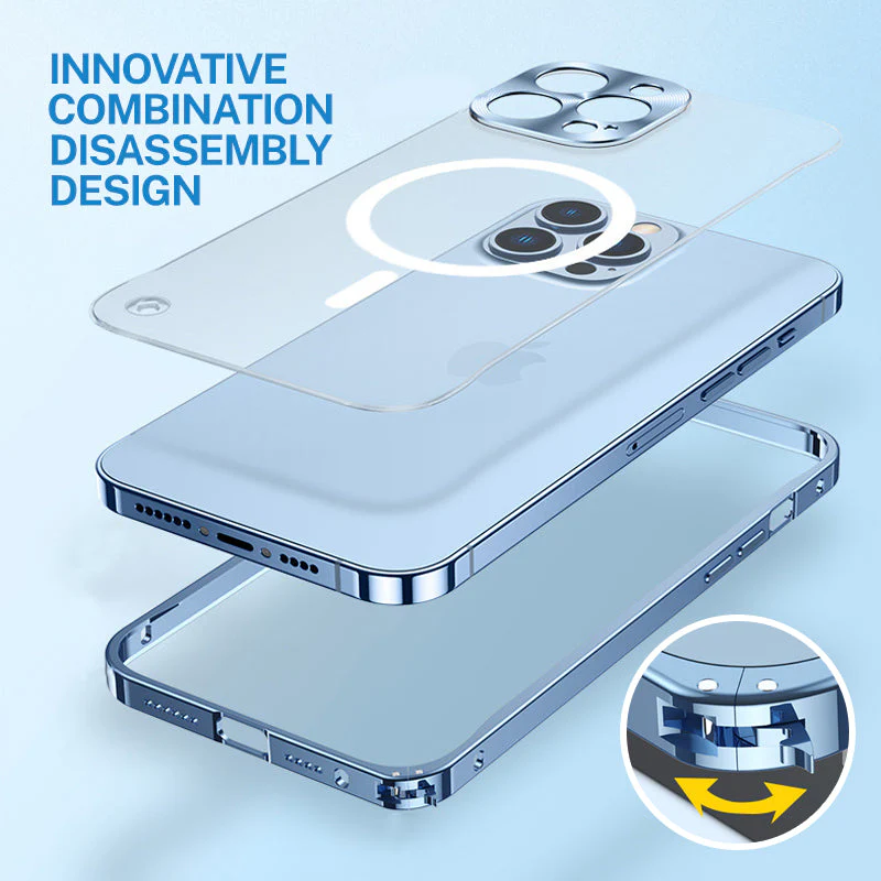 Metal Frame Magnetic Charging Case For iPhone - Image 6