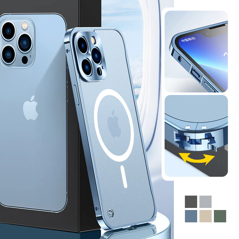 Metal Frame Magnetic Charging Case For iPhone - Image 8
