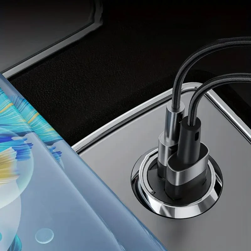 Metal Pull-Ring Invisible Fast Car Charger - Image 9