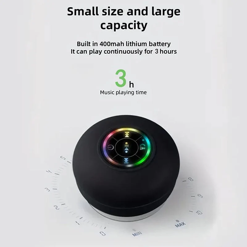 Mini Bluetooth Shower Speaker With Led Light - Image 3