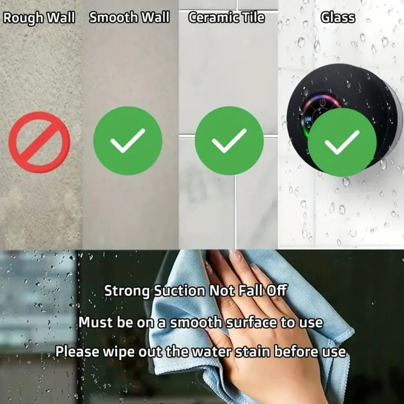 Mini Bluetooth Shower Speaker With Led Light - Image 4