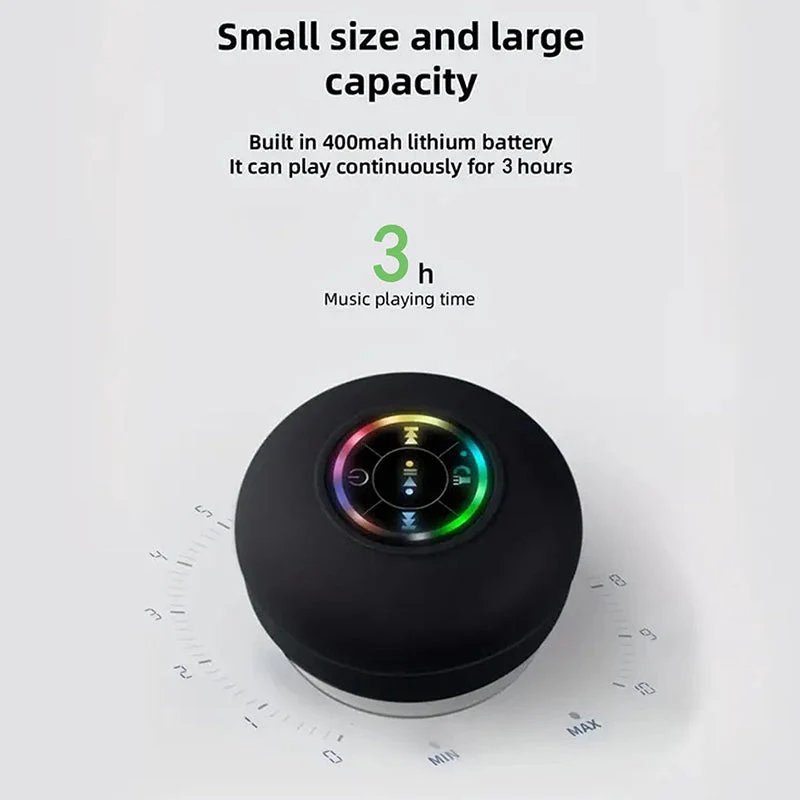 Mini Bluetooth Shower Speaker With Led Light - Image 3