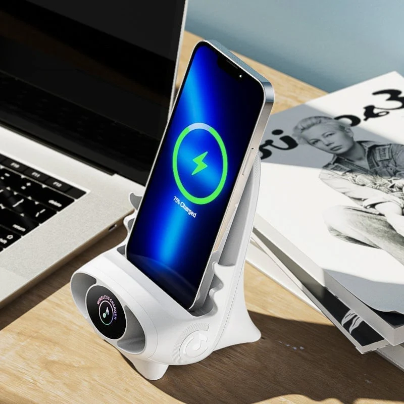 Mini Chair Wireless Fast Charger Multifunctional Phone Holder - Image 3