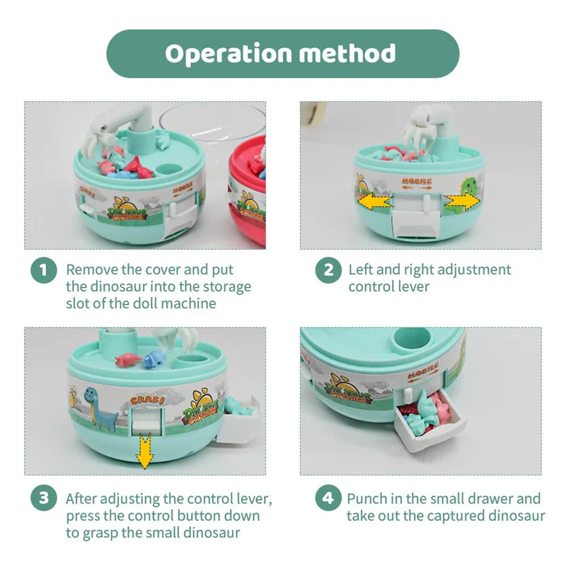 Mini Dinosaur Claw Machine Toys - Image 3