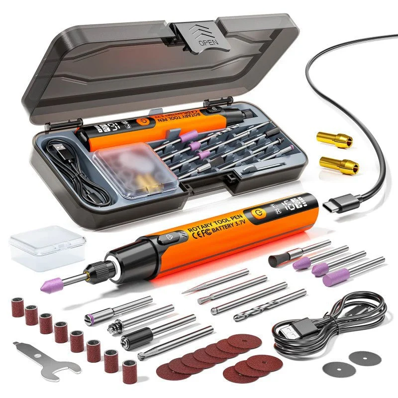 Mini Electric Rotary Tool Set with LED Light & Digital Display - Image 12