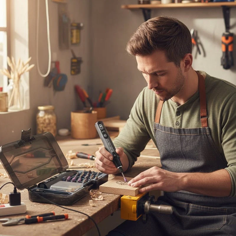 Mini Electric Rotary Tool Set with LED Light & Digital Display - Image 9