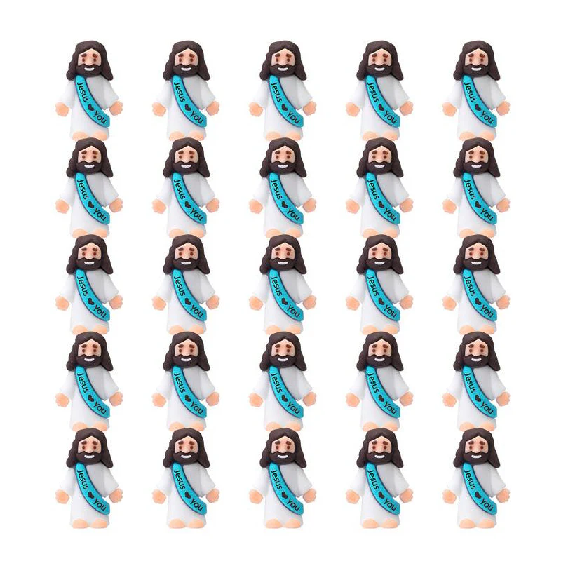 Mini Jesus Figurines With Jesus love You Slogan - Image 10