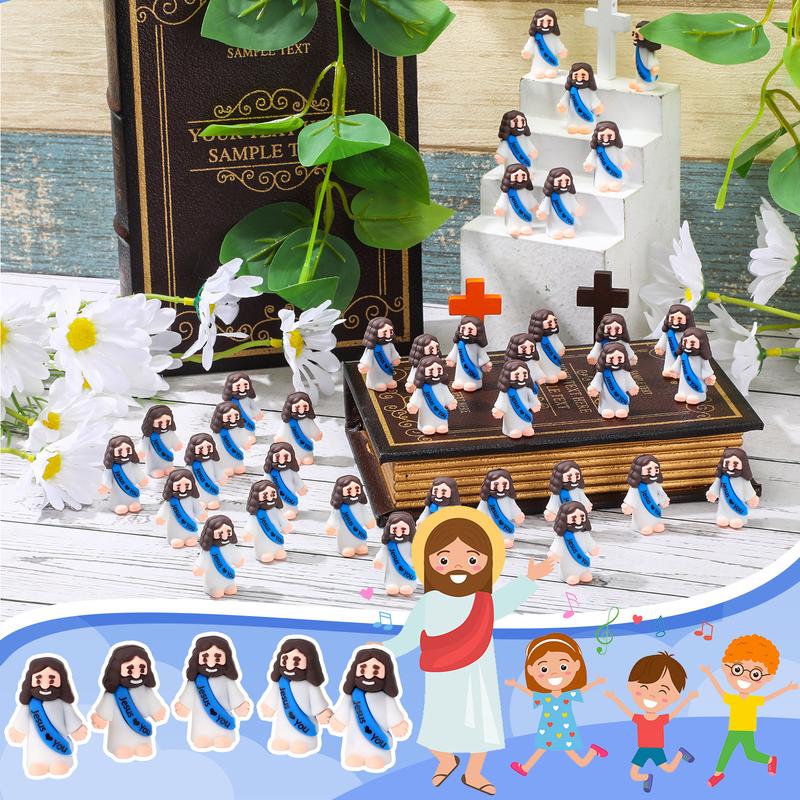Mini Jesus Figurines With Jesus love You Slogan - Image 2