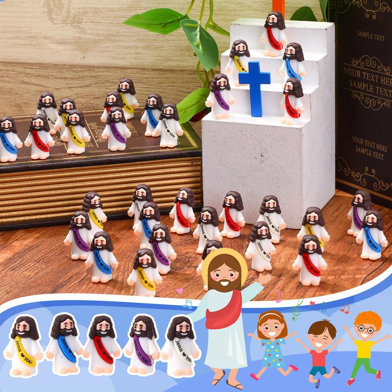 Mini Jesus Figurines With Jesus love You Slogan - Image 4