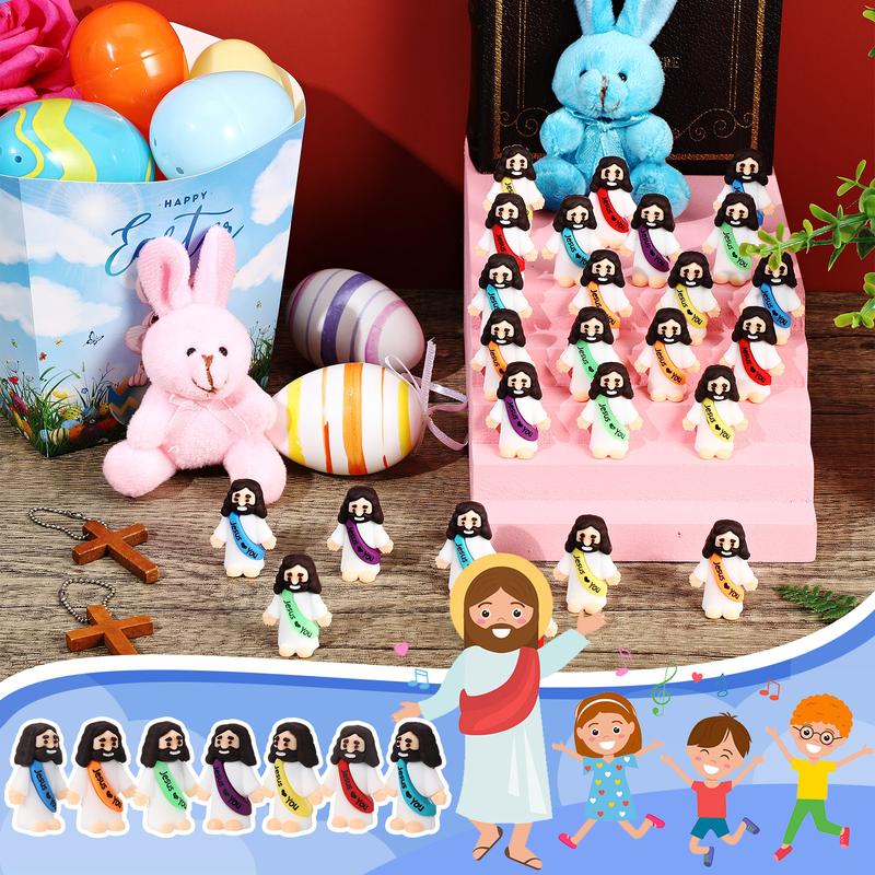 Mini Jesus Figurines With Jesus love You Slogan - Image 5