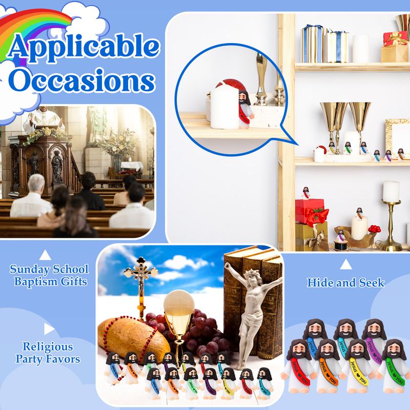 Mini Jesus Figurines With Jesus love You Slogan - Image 6