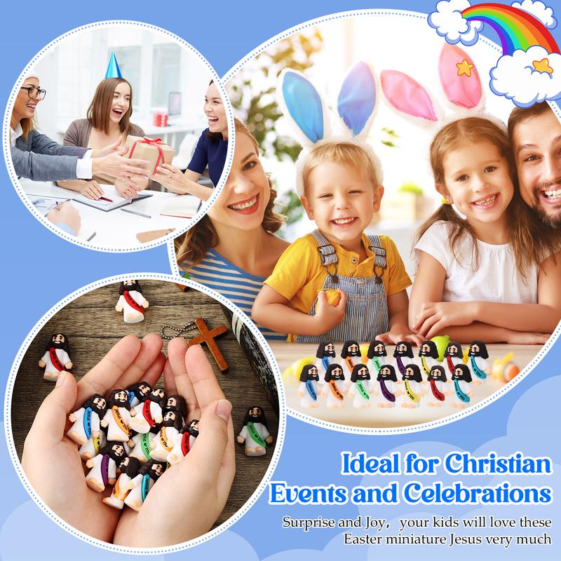 Mini Jesus Figurines With Jesus love You Slogan - Image 7