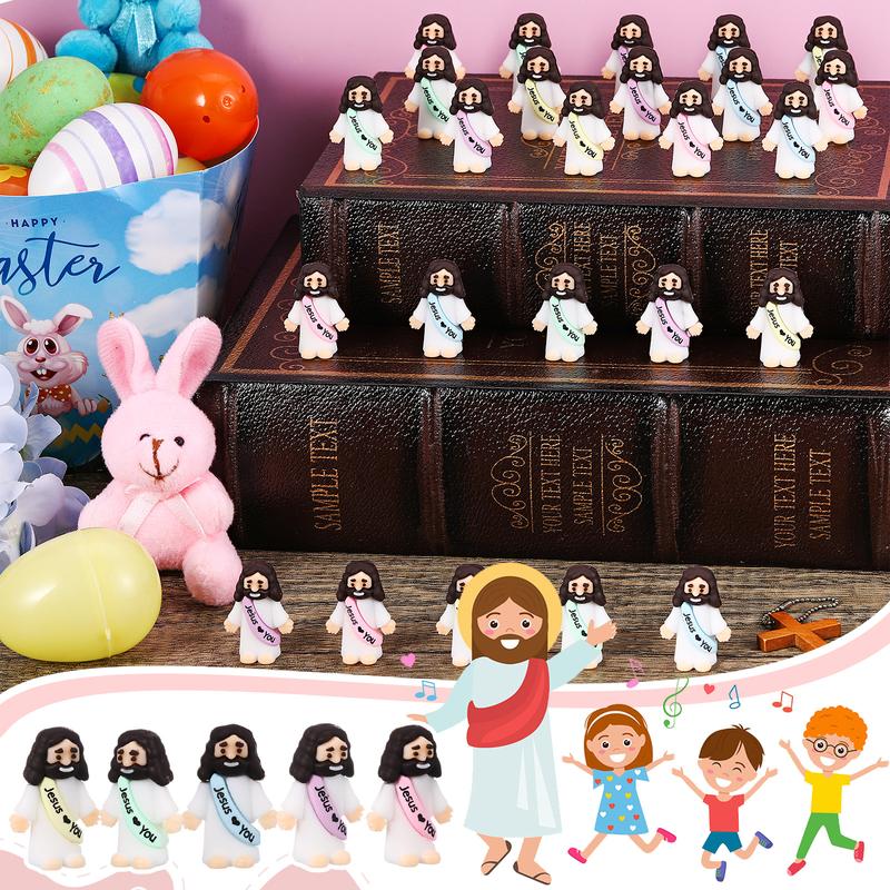 Mini Jesus Figurines With Jesus love You Slogan - Image 8