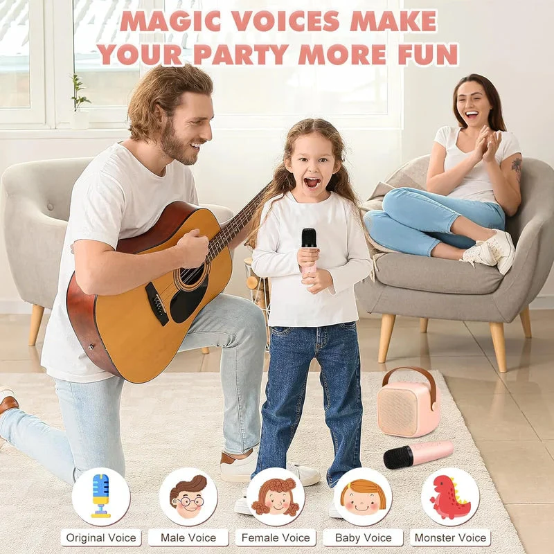 Mini Karaoke Machine with Wireless Microphones - Image 2