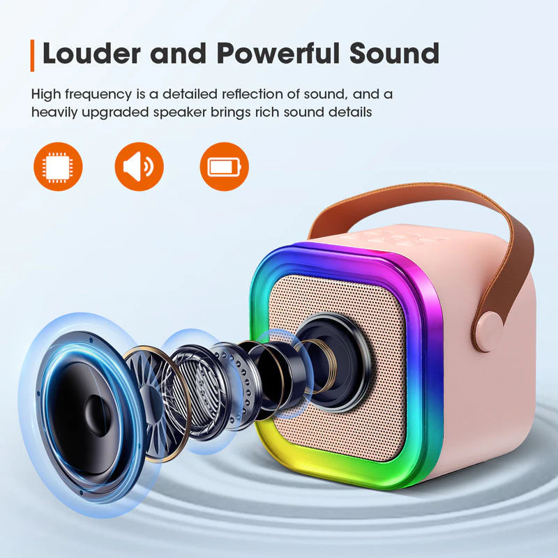 Mini Karaoke Machine with Wireless Microphones - Image 4