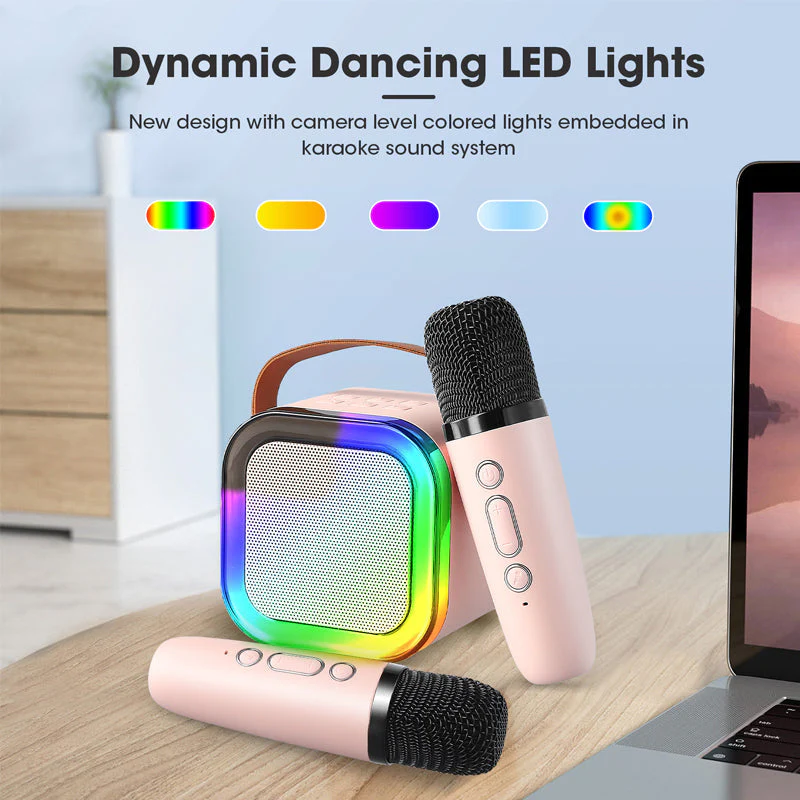 Mini Karaoke Machine with Wireless Microphones - Image 5