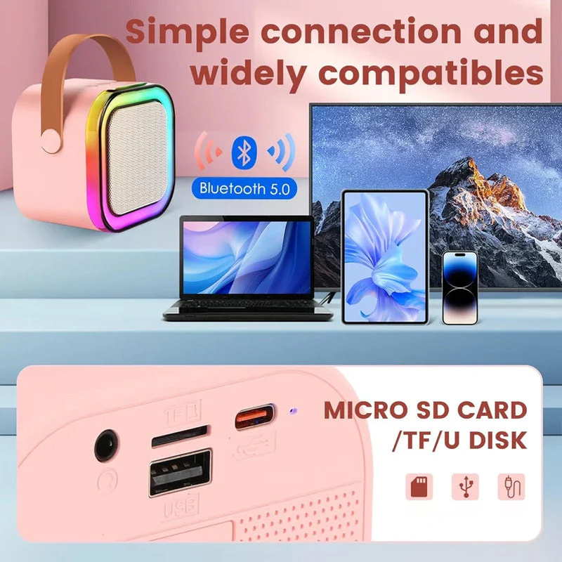 Mini Karaoke Machine with Wireless Microphones - Image 6