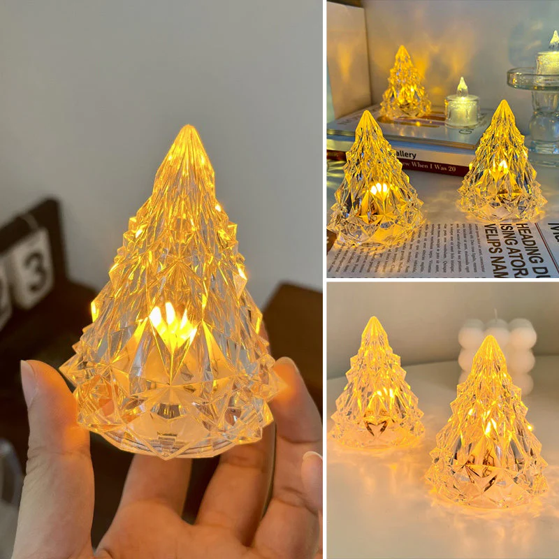 Mini LED Crystal Christmas Tree Night Light - Image 3