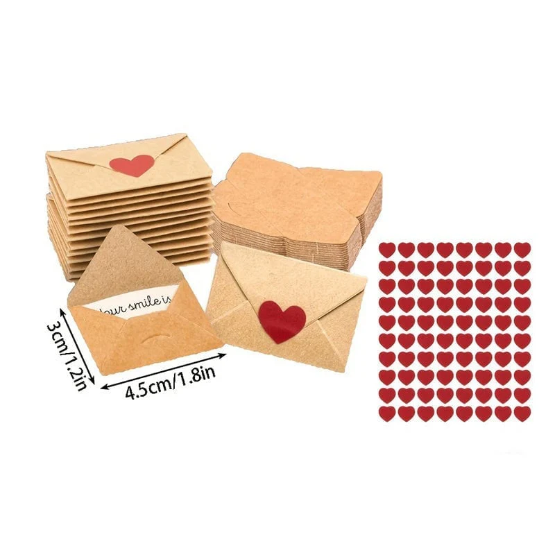 Mini Love Envelope & Heart Sticker Set - Image 11