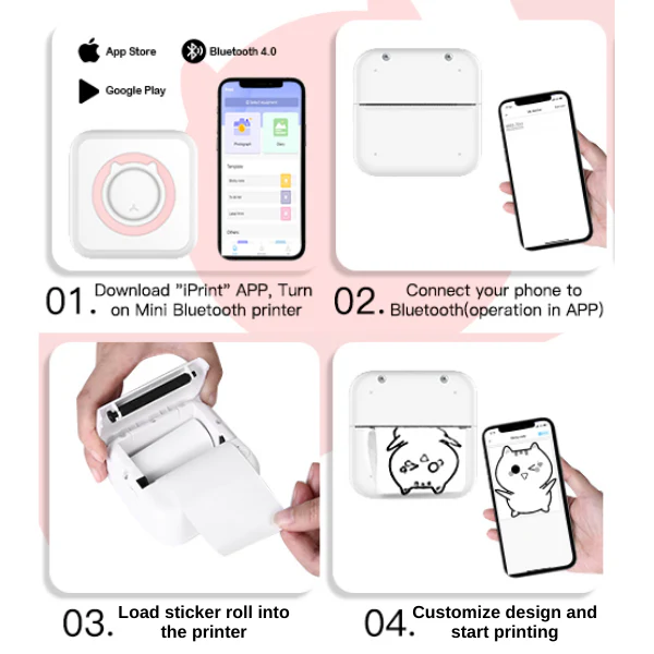 Mini Sticker Pocket Printer - Image 7