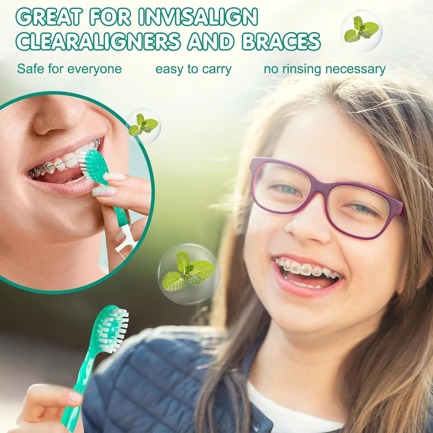 Mini Toothbrush 5 in 1 Tool (Toothpaste + Floss + Pick + Tongue Scraper) Portable Travel Set - Image 3