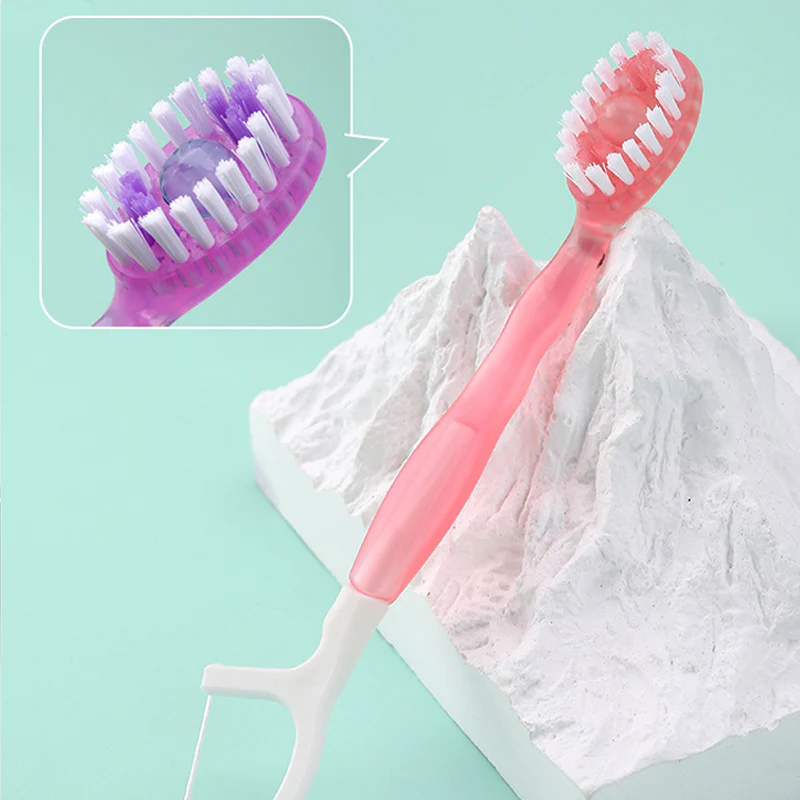 Mini Toothbrush 5 in 1 Tool (Toothpaste + Floss + Pick + Tongue Scraper) Portable Travel Set - Image 6