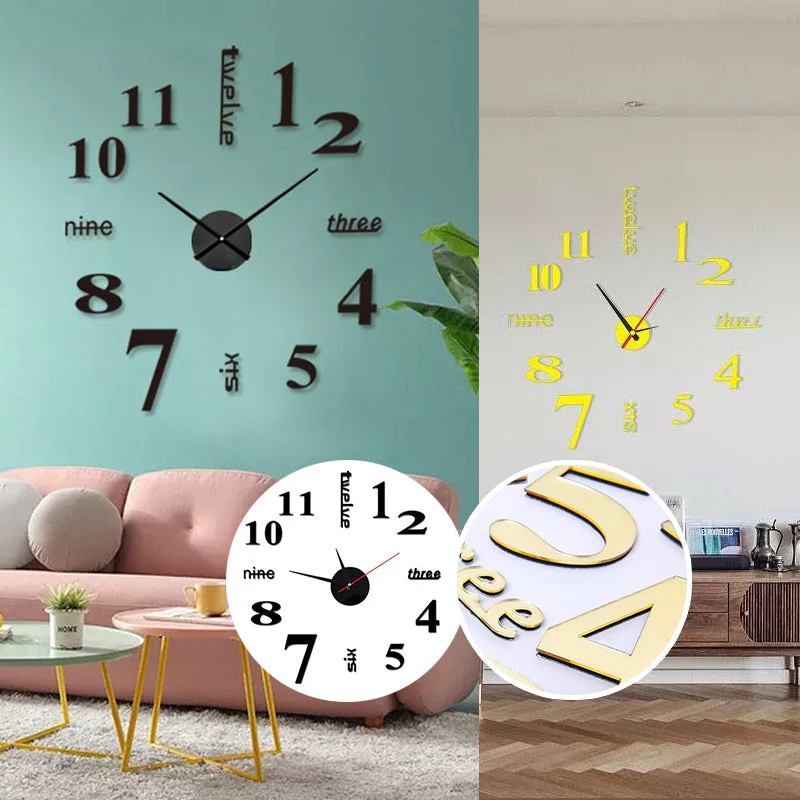 Modern DIY Punch-Free Wall Clock - Image 3