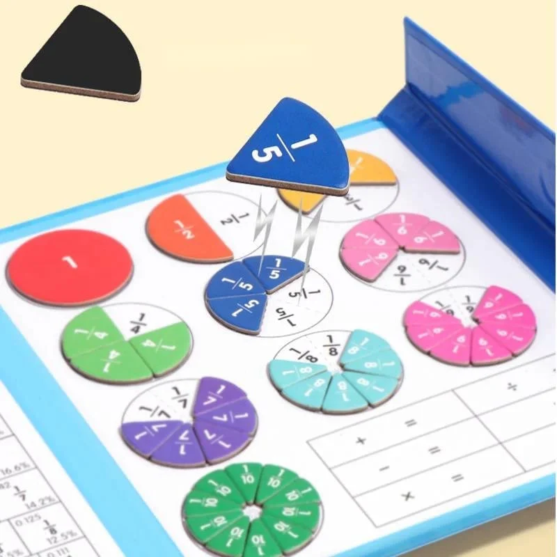 Montessori Magnetic Book Fraction Puzzle For Children - Image 8
