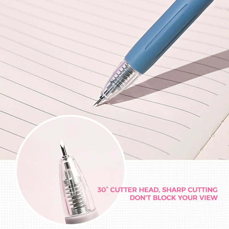 Morandi Cartoon Pattern Student Utility Knife Pen - Image 14