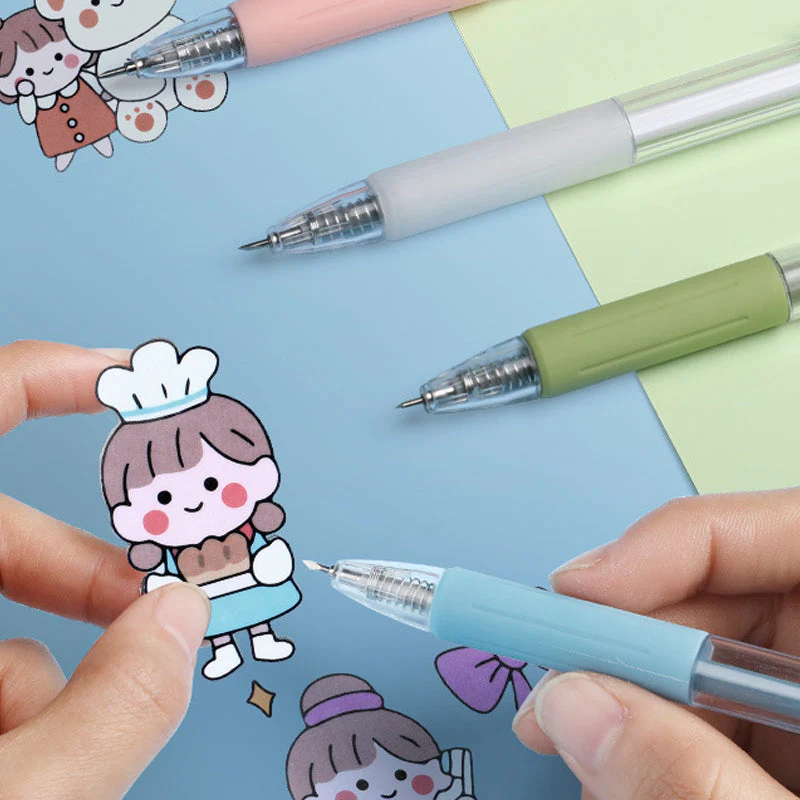 Morandi Cartoon Pattern Student Utility Knife Pen - Image 16