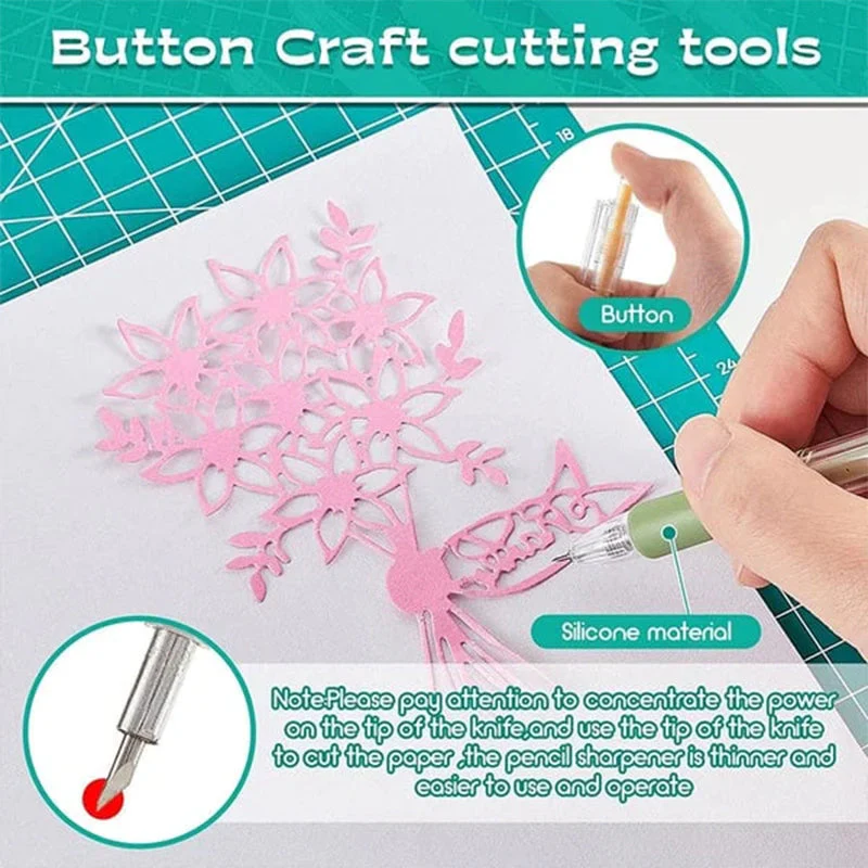 Morandi Cartoon Pattern Student Utility Knife Pen - Image 9