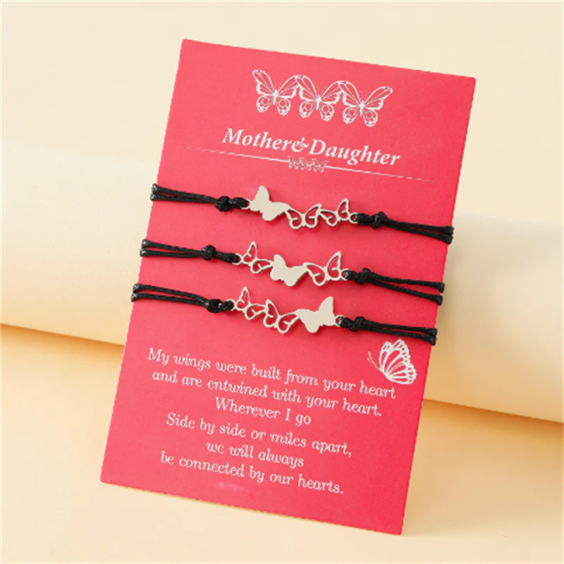 Mother & Daughter Butterfly Bracelets - Image 2