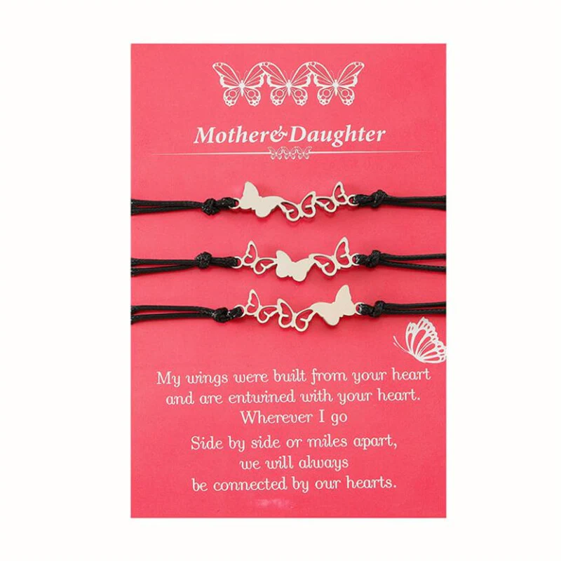 Mother & Daughter Butterfly Bracelets - Image 3