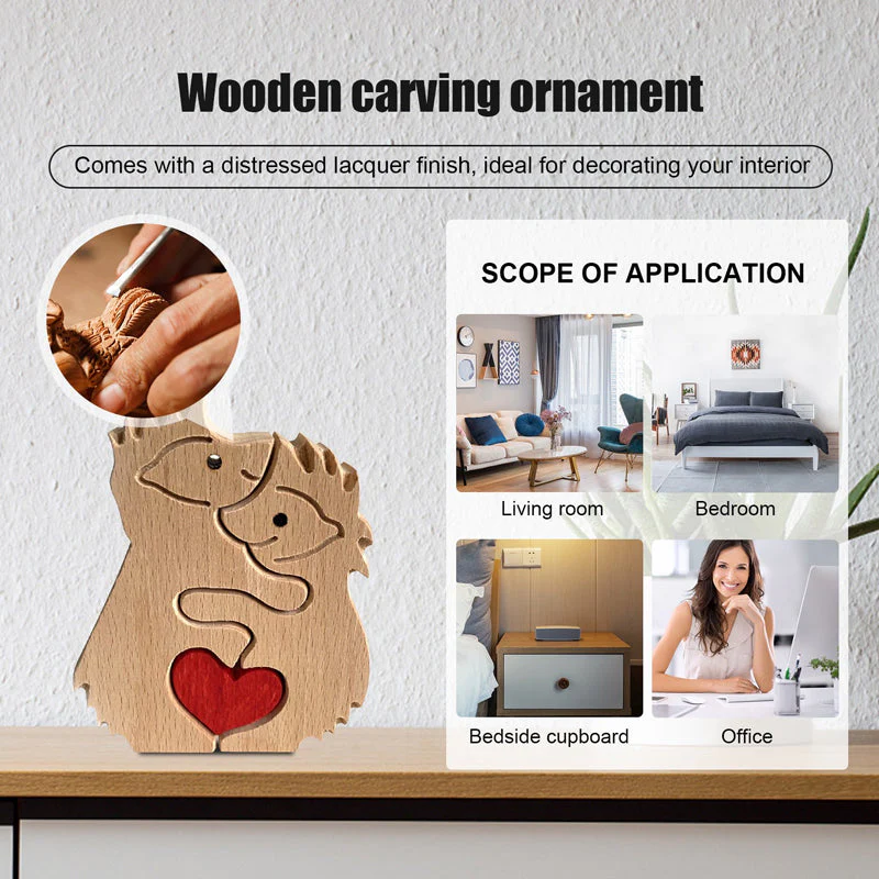 Mother's Day Animal Wooden Ornament - Image 7