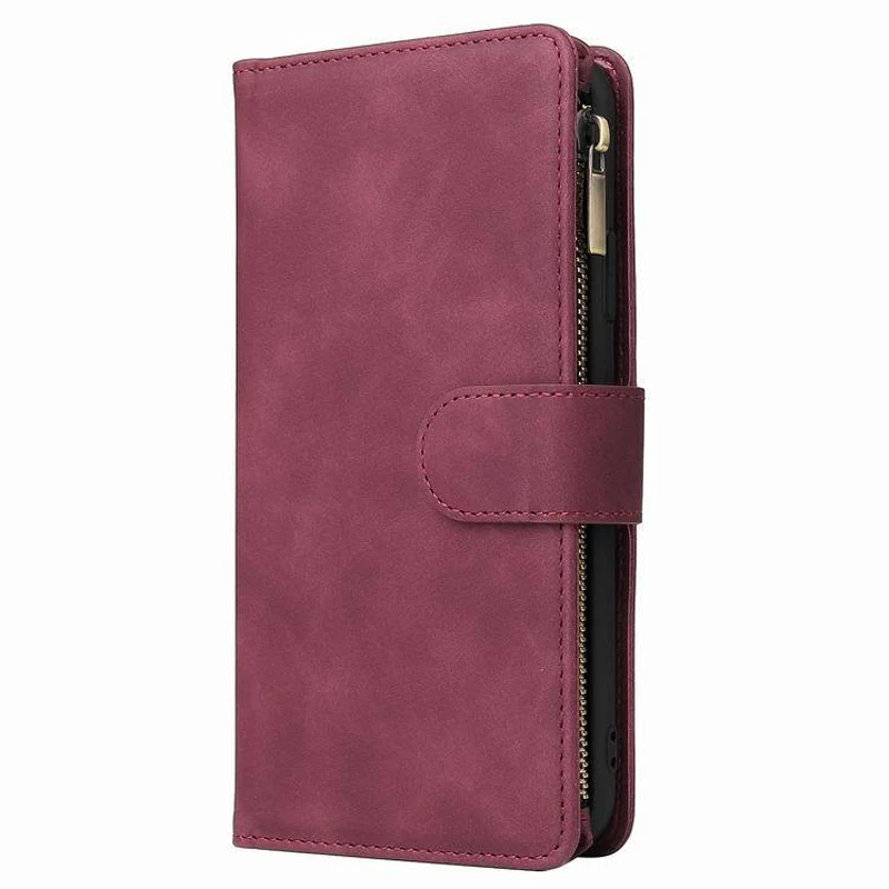 Multi-card Zipper Pocket Leather Case for iPhone - Image 10