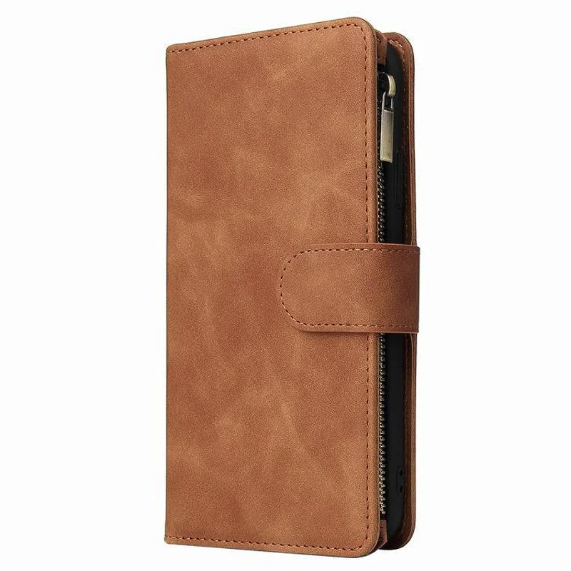 Multi-card Zipper Pocket Leather Case for iPhone - Image 11