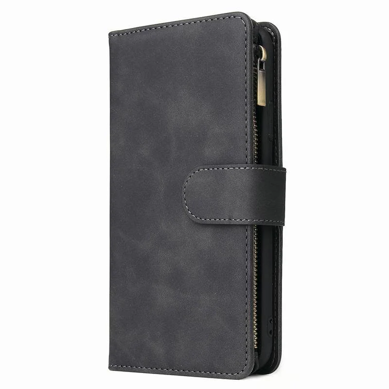 Multi-card Zipper Pocket Leather Case for iPhone - Image 14