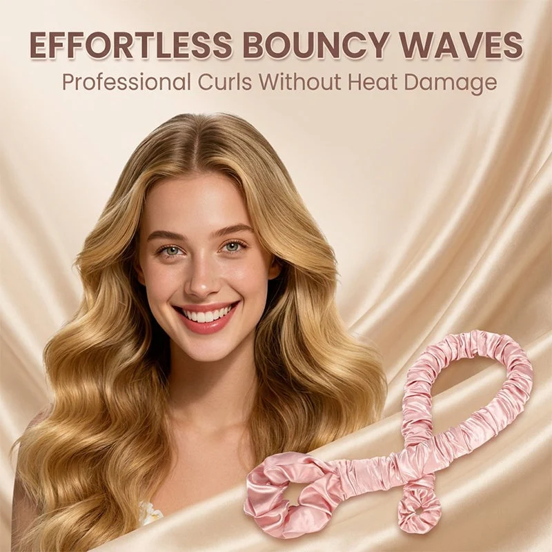Multi-function Satin Heatless Hair Curler & Hair Tie Non - Image 5