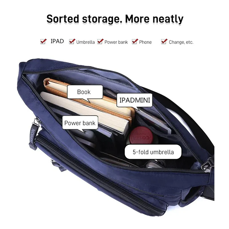 Multi Pocket Men's Leisure Bag - Image 8