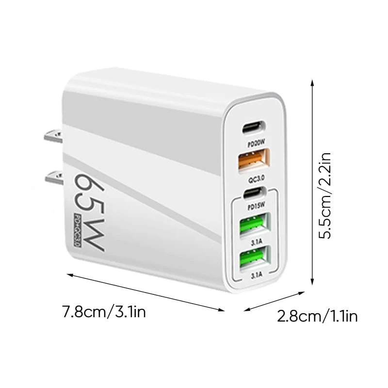 Multi Port Adaptor 65W Fast Charger - US Standard - Image 10
